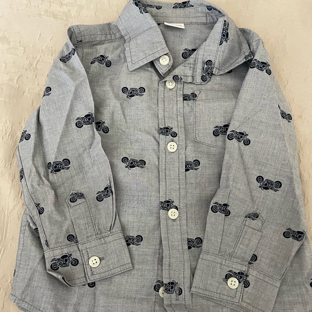 Gymboree motorcycle button up shirt